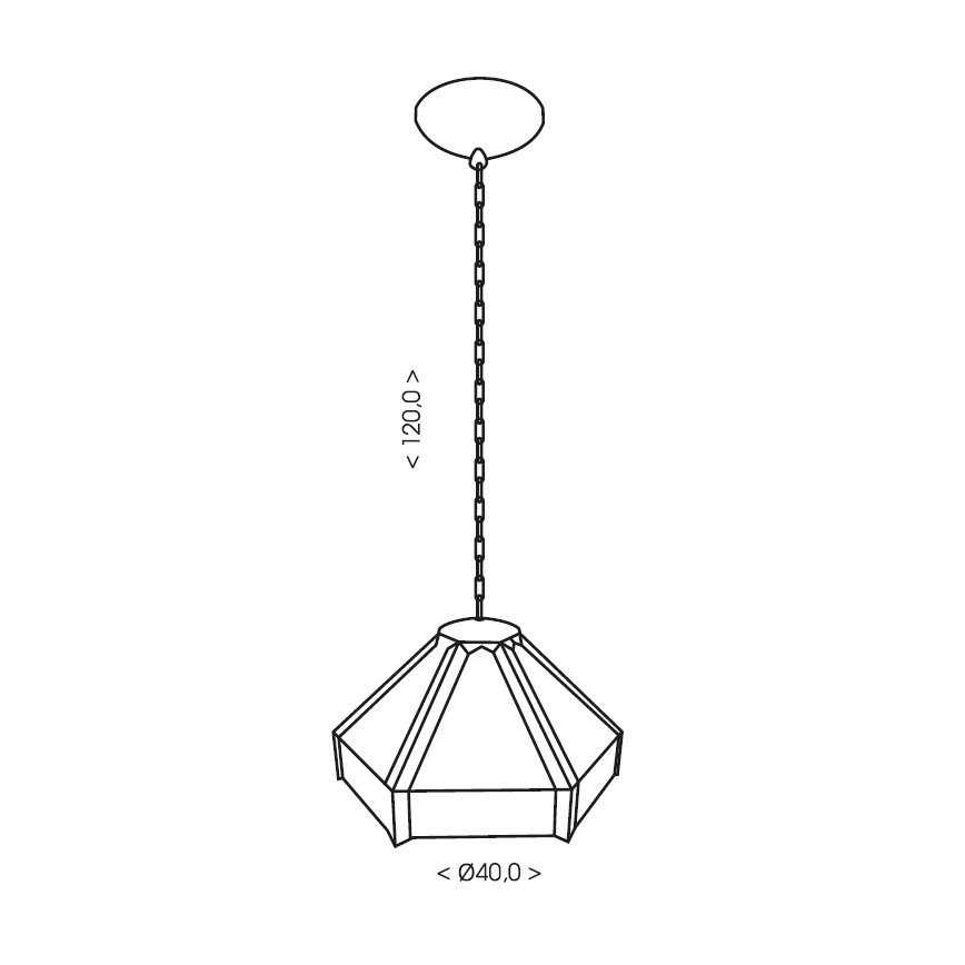 BRILAGI - Tiffany vitražni luster na lancu EMERALD 1xE27/60W/230V prečnik 40 cm