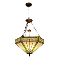 BRILAGI - Tiffany vitražni luster na lancu EMERALD 3xE27/60W/230V Ø 50 cm