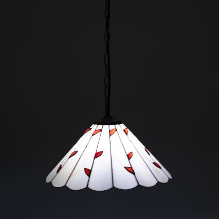 Brilagi - Tiffany vitražni luster na lancu FOLIA 1xE27/60W/230V Ø 40 cm