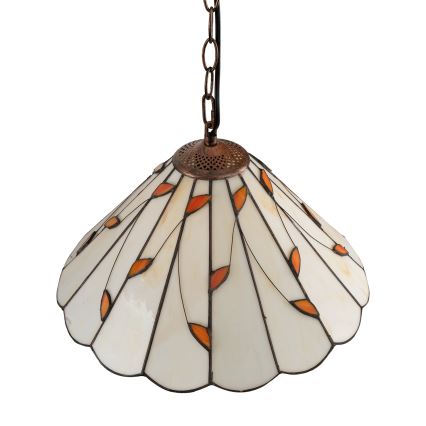 Brilagi - Tiffany vitražni luster na lancu FOLIA 1xE27/60W/230V Ø 40 cm