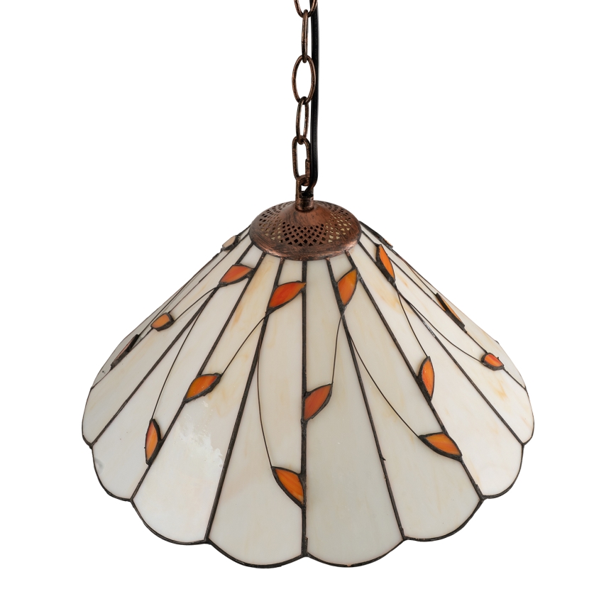 Brilagi - Tiffany vitražni luster na lancu FOLIA 1xE27/60W/230V Ø 40 cm