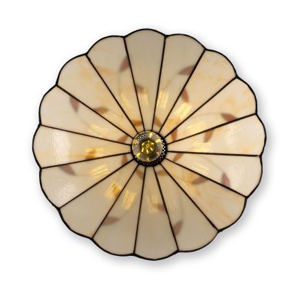 Brilagi - Tiffany vitražni luster na lancu FOLIA 1xE27/60W/230V Ø 40 cm