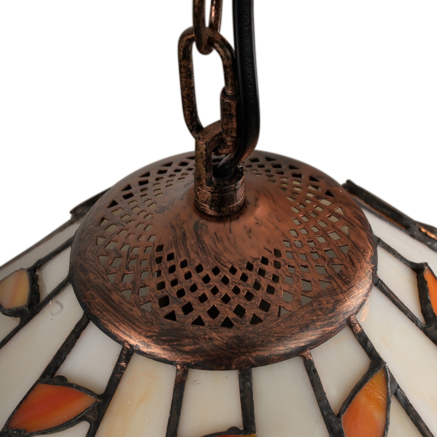 Brilagi - Tiffany vitražni luster na lancu FOLIA 1xE27/60W/230V Ø 40 cm