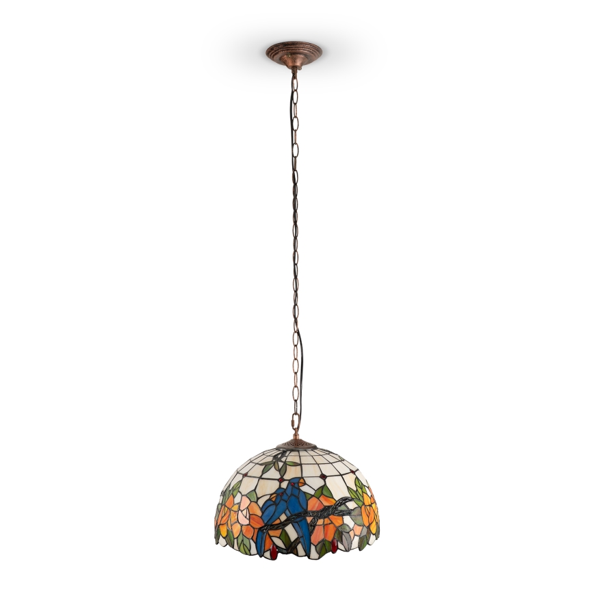 Brilagi - Tiffany vitražni luster na lancu JUNGLE 1xE27/60W/230V prečnik 40 cm
