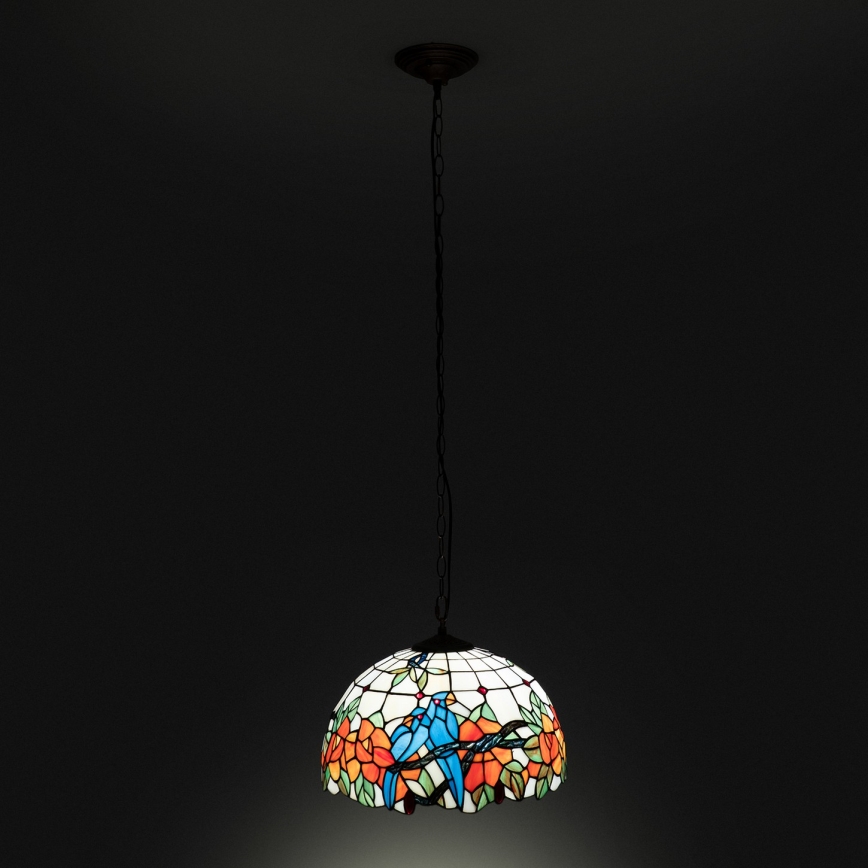 Brilagi - Tiffany vitražni luster na lancu JUNGLE 1xE27/60W/230V prečnik 40 cm