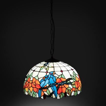 Brilagi - Tiffany vitražni luster na lancu JUNGLE 1xE27/60W/230V prečnik 40 cm