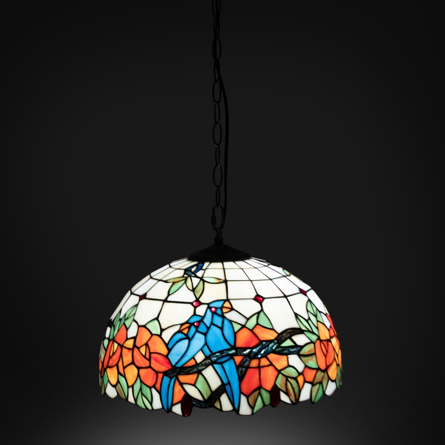 Brilagi - Tiffany vitražni luster na lancu JUNGLE 1xE27/60W/230V prečnik 40 cm
