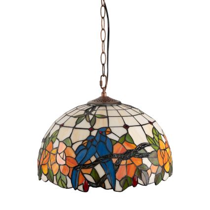 Brilagi - Tiffany vitražni luster na lancu JUNGLE 1xE27/60W/230V prečnik 40 cm