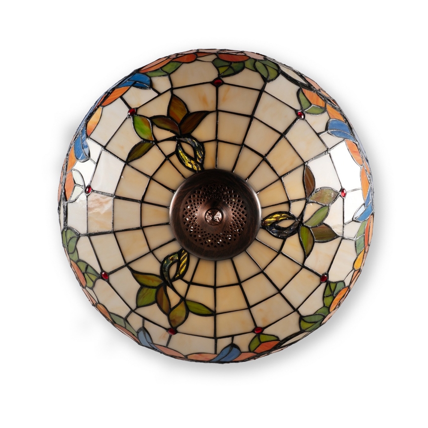 Brilagi - Tiffany vitražni luster na lancu JUNGLE 3xE27/60W/230V prečnik 50 cm