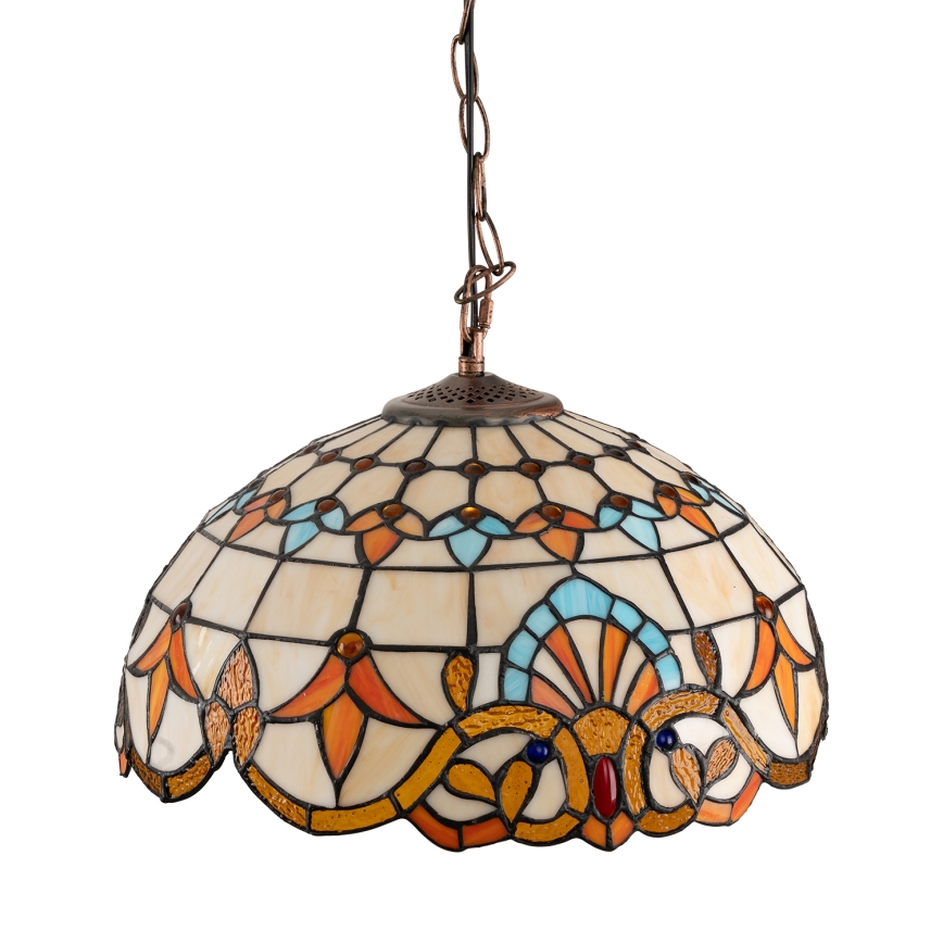 Brilagi - Tiffany vitražni luster na lancu MIRABELLA 1xE27/60W/230V prečnik 40 cm