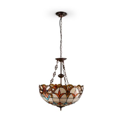Brilagi - Tiffany vitražni luster na lancu MIRABELLA 3xE27/60W/230V prečnik 50 cm