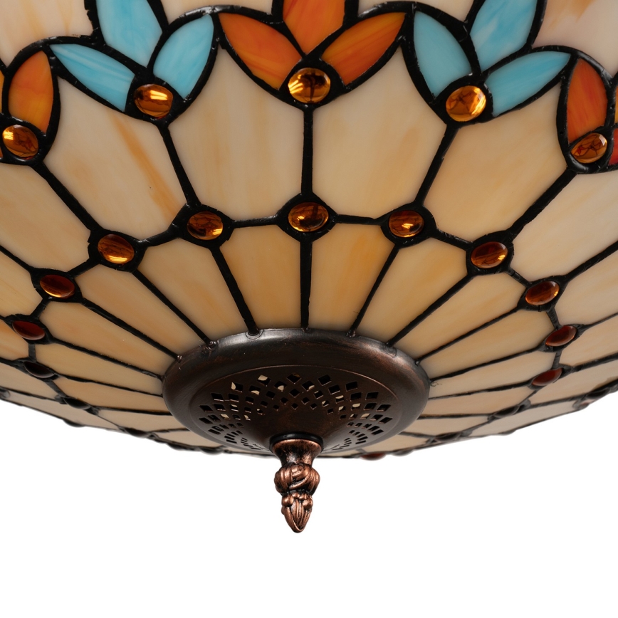 Brilagi - Tiffany vitražni luster na lancu MIRABELLA 3xE27/60W/230V prečnik 50 cm