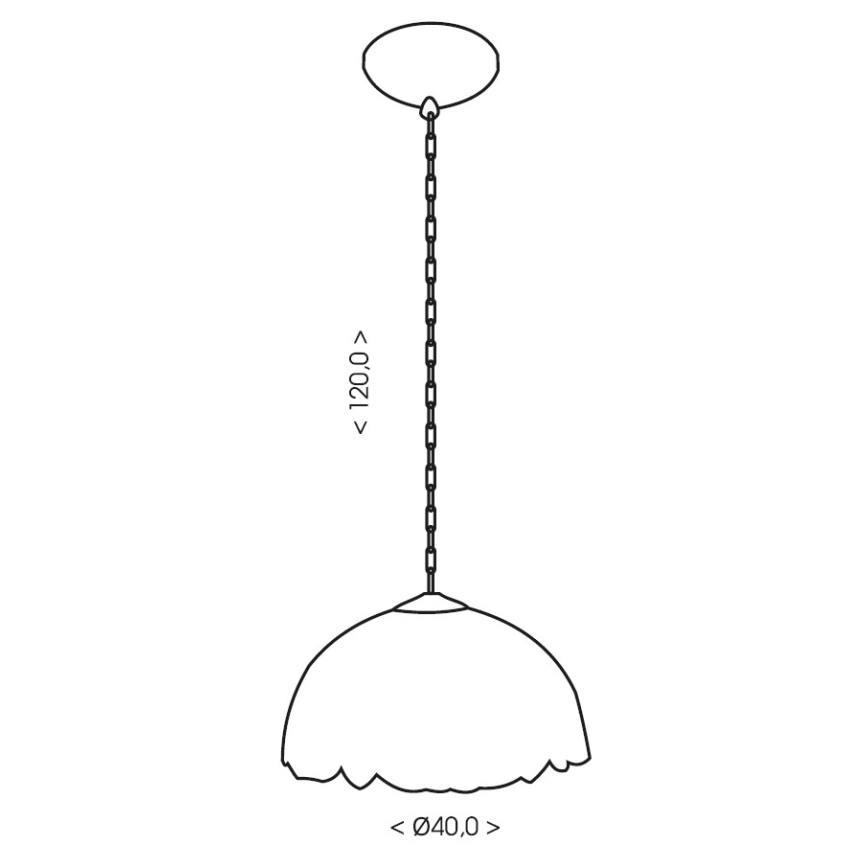 Brilagi - Tiffany vitražni luster na lancu SIENNA 1xE27/60W/230V prečnik 40 cm