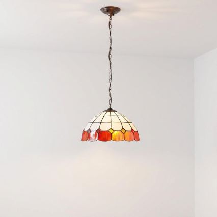Brilagi - Tiffany vitražni luster na lancu SIENNA 1xE27/60W/230V prečnik 40 cm