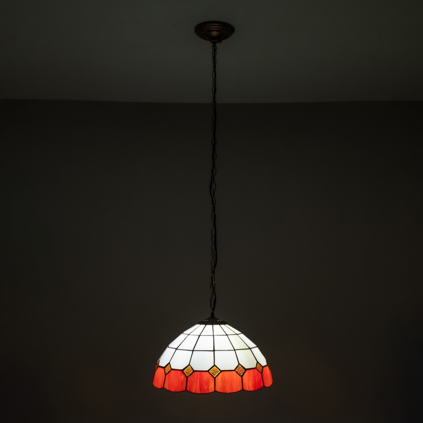 Brilagi - Tiffany vitražni luster na lancu SIENNA 1xE27/60W/230V prečnik 40 cm