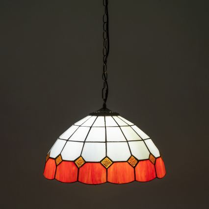 Brilagi - Tiffany vitražni luster na lancu SIENNA 1xE27/60W/230V prečnik 40 cm