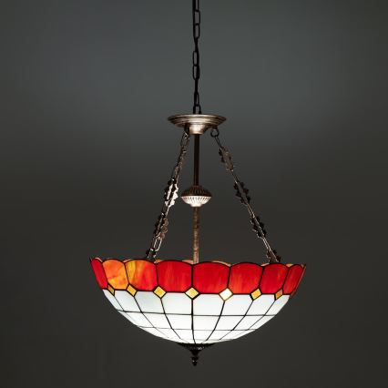 BRILAGI - Tiffany vitražni luster na lancu SIENNA 3xE27/60W/230V prečnik 50 cm