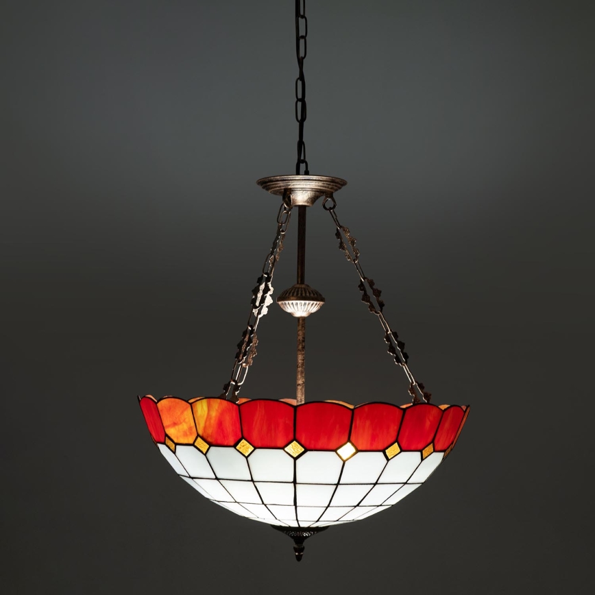 BRILAGI - Tiffany vitražni luster na lancu SIENNA 3xE27/60W/230V prečnik 50 cm