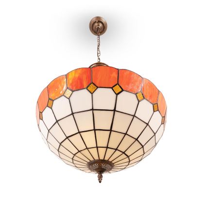 BRILAGI - Tiffany vitražni luster na lancu SIENNA 3xE27/60W/230V prečnik 50 cm