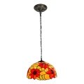 Brilagi - Tiffany vitražni luster na lancu SUNFLOWER 1xE27/60W/230V prečnik 40 cm