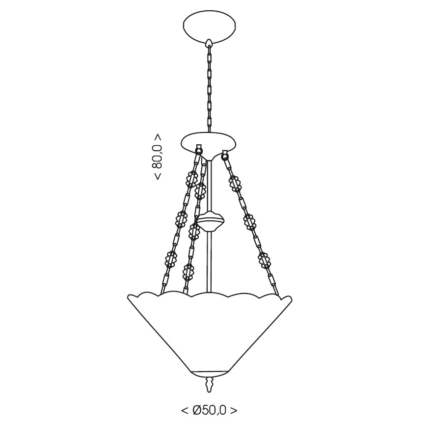 Brilagi - Tiffany vitražni luster na lancu SUNFLOWER 3xE27/60W/230V prečnik 50 cm