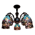 BRILAGI - Tiffany vitražni plafonski luster CORAL 5xE27/60W/230V prečnik 60 cm