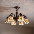 Brilagi - Tiffany vitražni plafonski luster FOLIA 6xE27/60W/230V Ø 60 cm