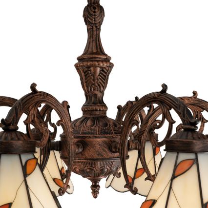Brilagi - Tiffany vitražni plafonski luster FOLIA 6xE27/60W/230V Ø 60 cm