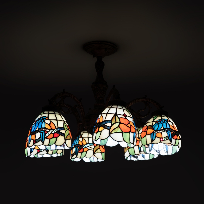 BRILAGI - Tiffany vitražni plafonski luster JUNGLE 6xE27/60W/230V prečnik 60 cm