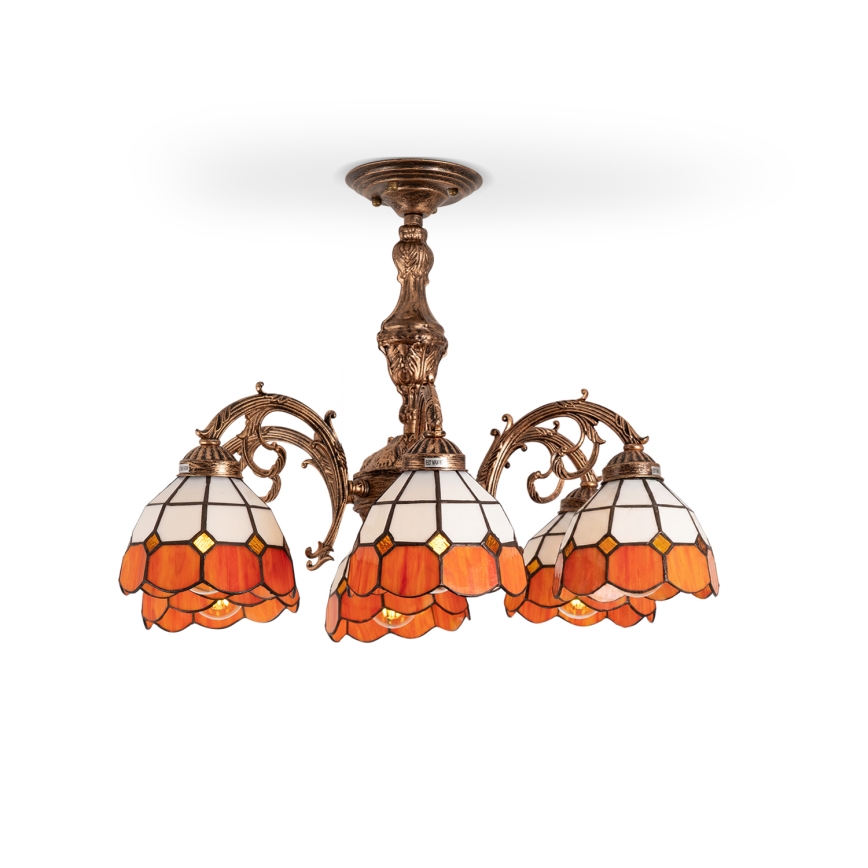 Brilagi - Tiffany vitražni plafonski luster SIENNA 6xE27/60W/230V prečnik 60 cm