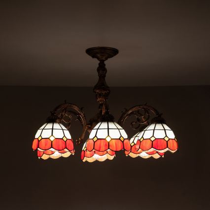Brilagi - Tiffany vitražni plafonski luster SIENNA 6xE27/60W/230V prečnik 60 cm