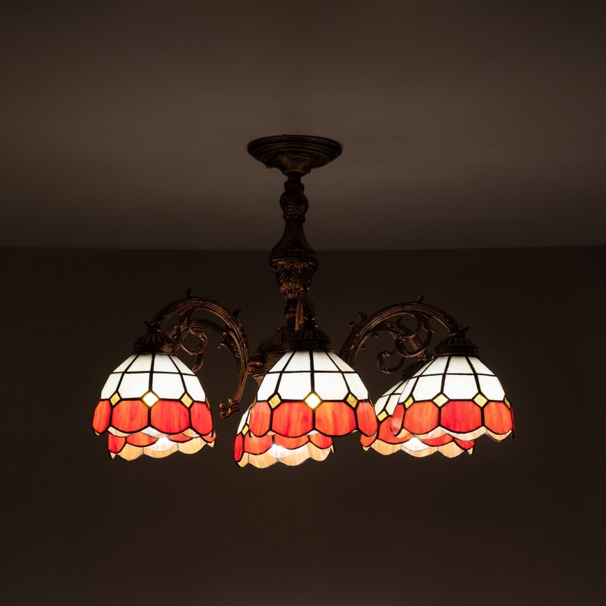 Brilagi - Tiffany vitražni plafonski luster SIENNA 6xE27/60W/230V prečnik 60 cm