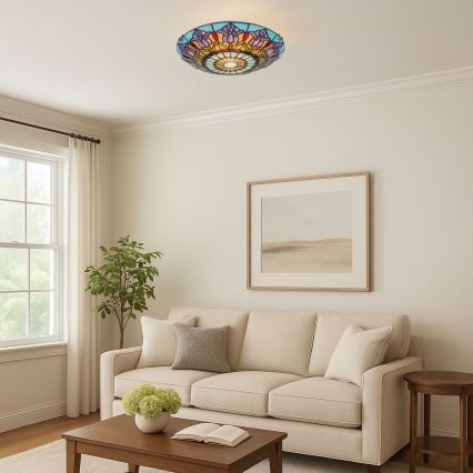 Brilagi - Tiffany vitražno plafonsko svetlo LORAS 2xE27/60W/230V
