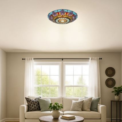 Brilagi - Tiffany vitražno plafonsko svetlo LORAS 2xE27/60W/230V