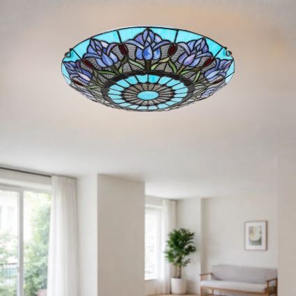 Brilagi - Tiffany vitražno plafonsko svetlo LORAS 2xE27/60W/230V