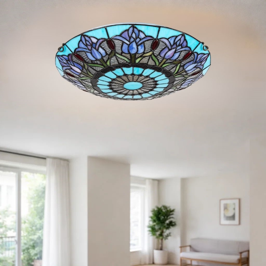 Brilagi - Tiffany vitražno plafonsko svetlo LORAS 2xE27/60W/230V