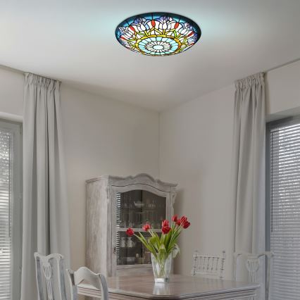 Brilagi - Tiffany vitražno plafonsko svetlo LORAS 2xE27/60W/230V