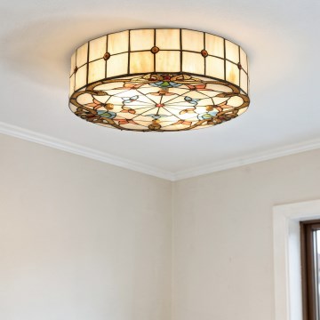 BRILAGI - Tiffany vitražno plafonsko svetlo MIRABELLA 2xE27/60W/230V prečnik 40 cm