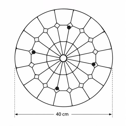 Brilagi - Tiffany vitražno plafonsko svetlo SIENNA 3xE27/60W/230V prečnik 40 cm