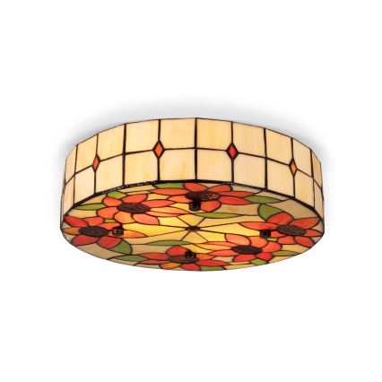 BRILAGI - Tiffany vitražno stropno svetlo SUNFLOWER 2xE27/60W/230V prečnik 40 cm