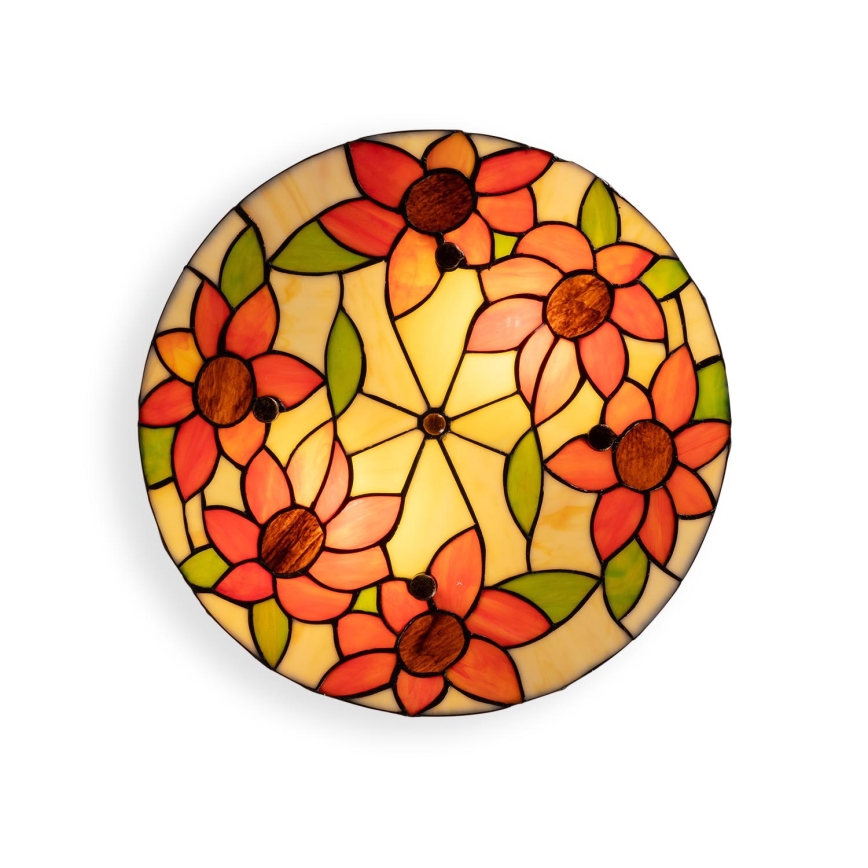 BRILAGI - Tiffany vitražno stropno svetlo SUNFLOWER 2xE27/60W/230V prečnik 40 cm