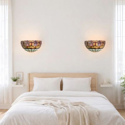 Brilagi - Tiffany vitražno zidno svetilo LORAS 1xE14/40W/230V