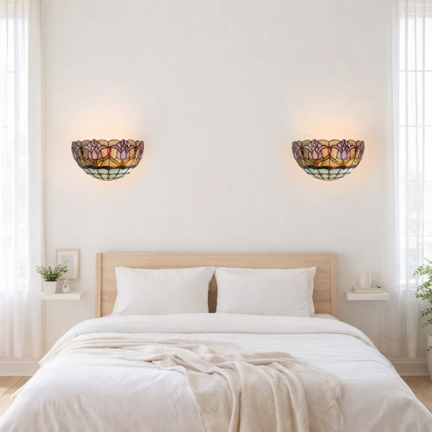 Brilagi - Tiffany vitražno zidno svetilo LORAS 1xE14/40W/230V