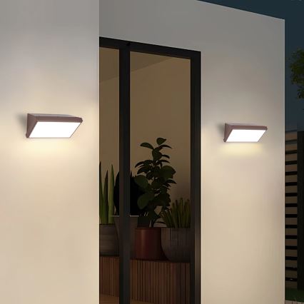 Brilagi - TRIANGLE LED spoljna zidna svetiljka, 20W/230V, braon, IP65