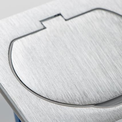 BRILAGI - Ugradna kuhinjska utičnica INBOX IP55 mat hrom četvrtasta