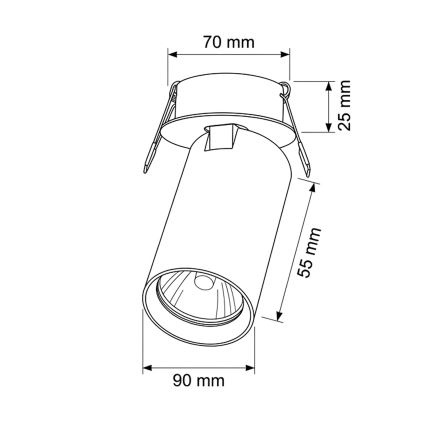 Brilagi - Ugradna plafonska svetiljka SELE 1xGU10/30W/230V bela