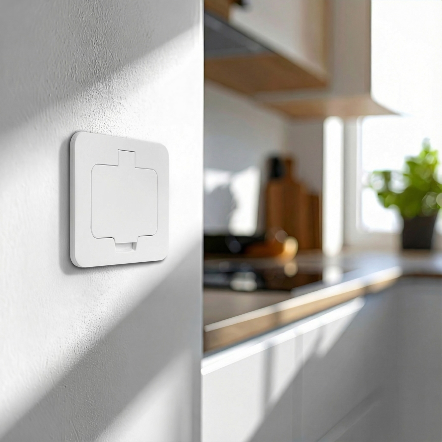 Brilagi - Ugradna podna utičnica za spoljašnju upotrebu IP55, bela, pravougaona