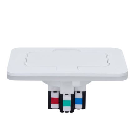 Brilagi - Ugradna podna utičnica za spoljašnju upotrebu IP55, bela, pravougaona