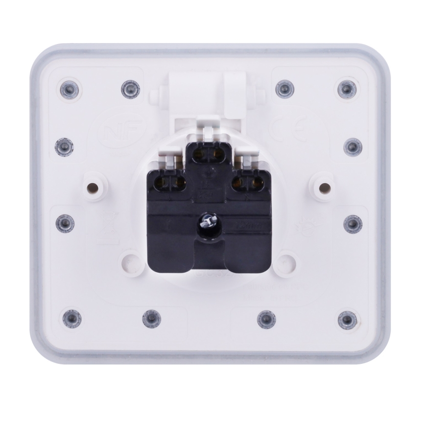 Brilagi - Ugradna podna utičnica za spoljašnju upotrebu IP55, bela, pravougaona