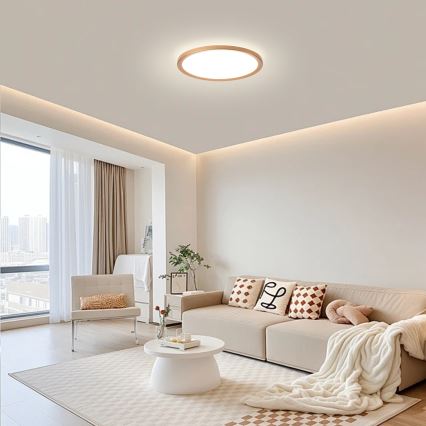 Brilagi - LED plafonsko svetlo za kupatilo ULTRA TANKO LED/18W/230V, prečnika 30 cm, roze zlato, IP54